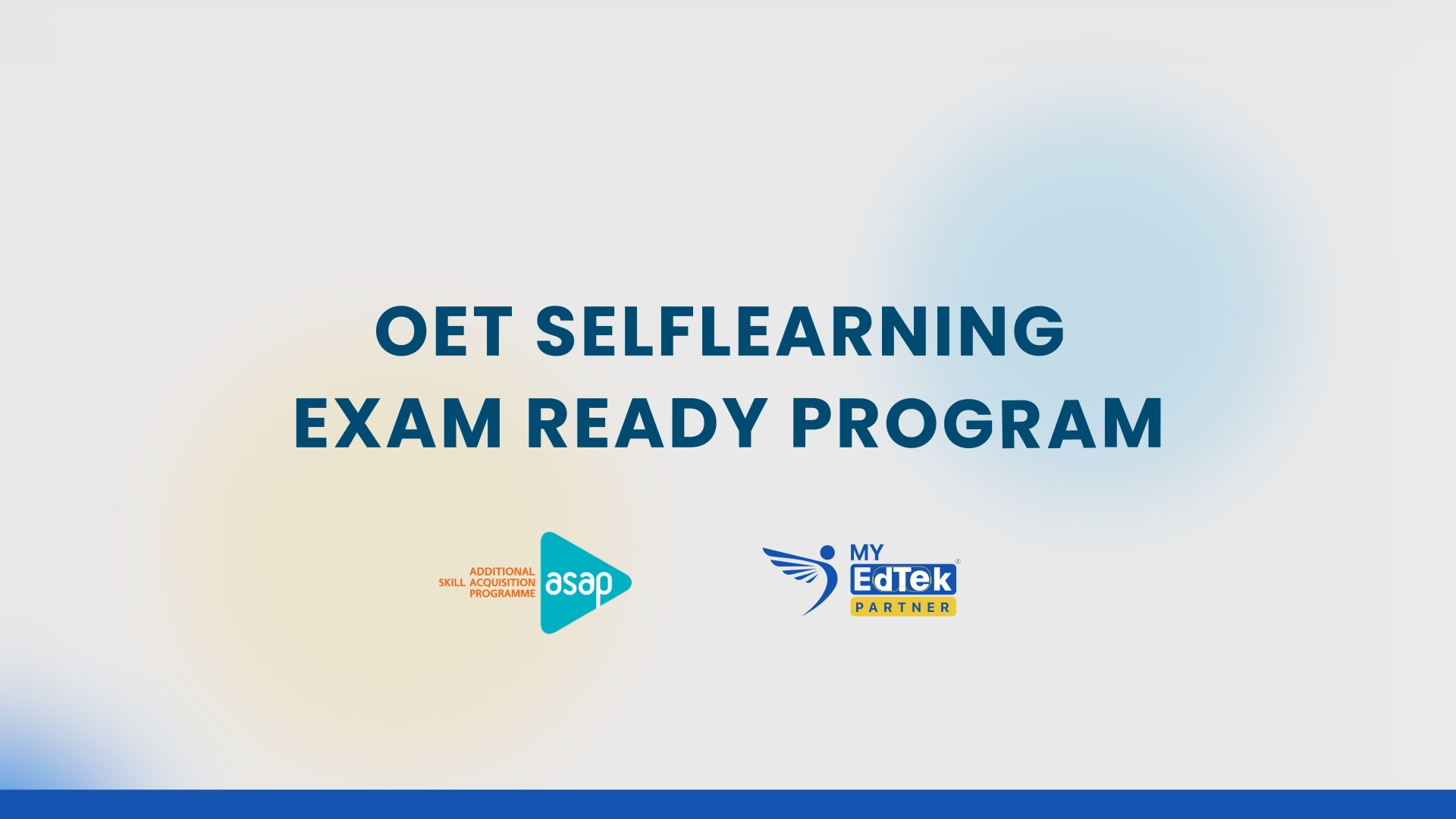 OET Self Learning Exam Ready Program
